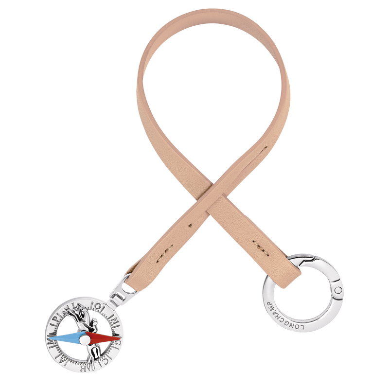 Le Pliage Collection Key ring , Beige - Leather  - View 1 of  2