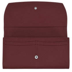 Roseau Continental wallet , Plum - Leather