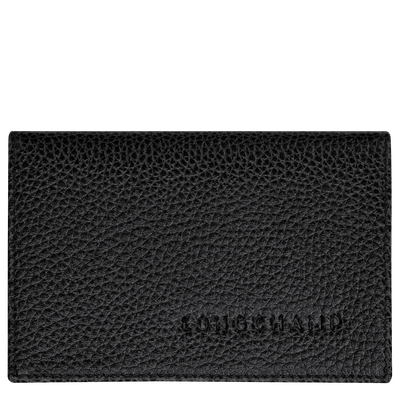 Le Foulonn&eacute; Card holder , Black - Leather