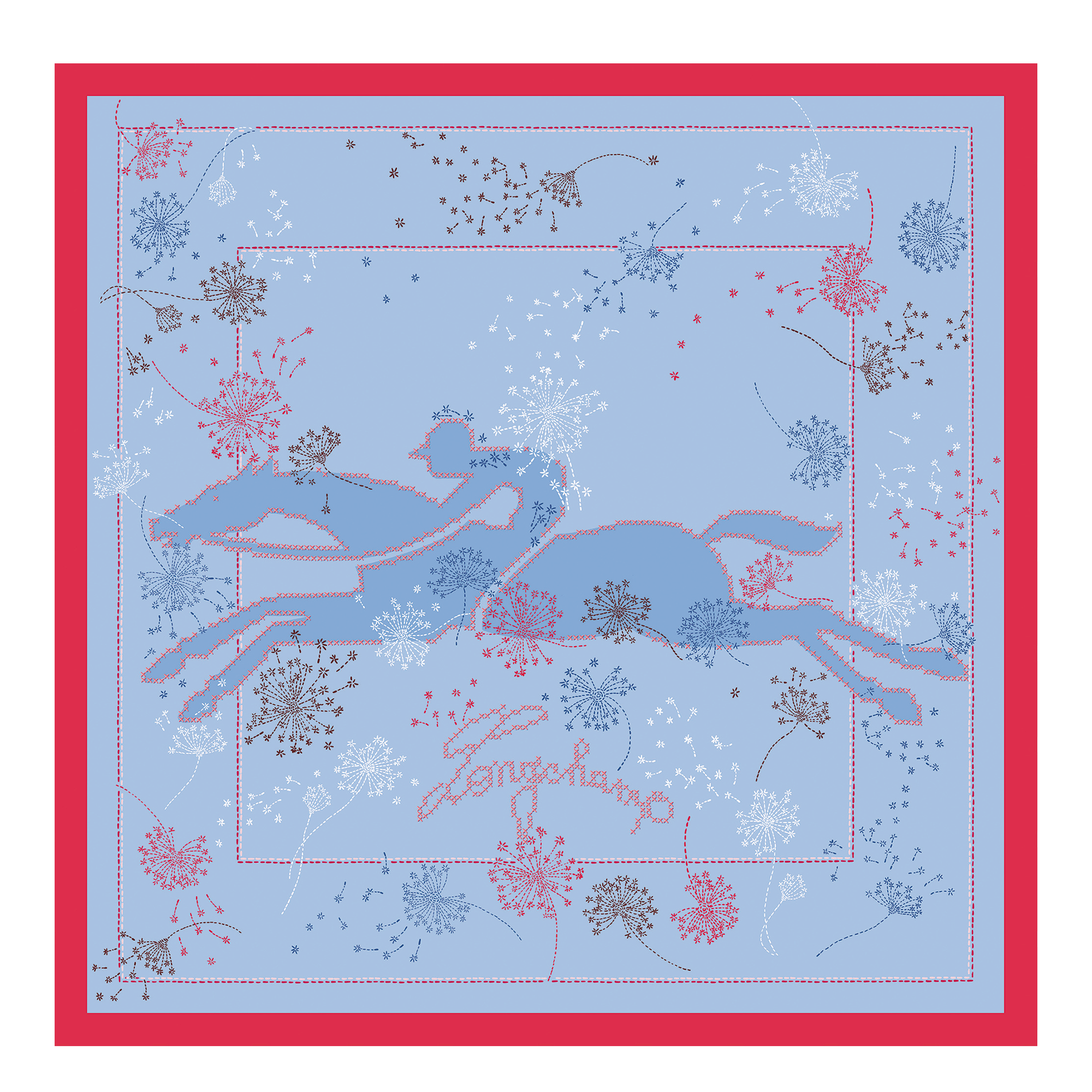 Douce Cavalcade Silk scarf 50, Wave