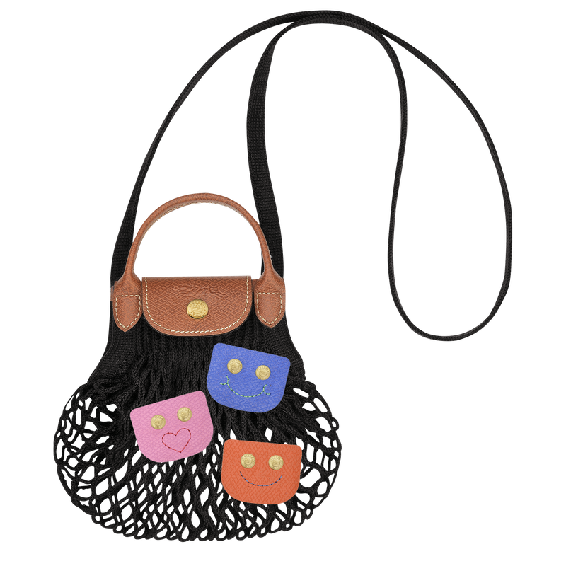 Le Pliage Filet XS Mesh bag , Black - Canvas  - View 6 of  6