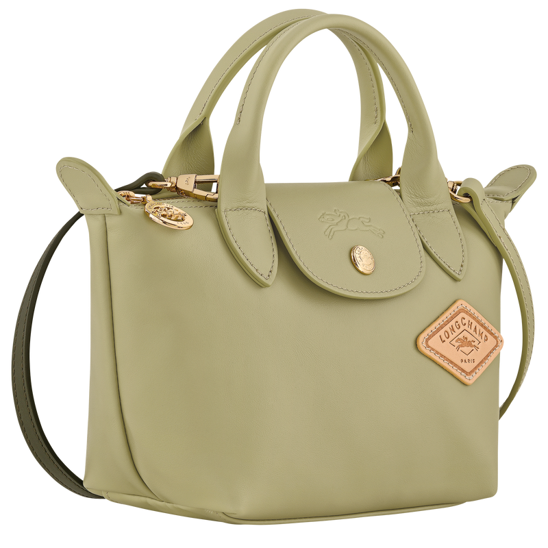 Le Pliage Xtra XS Handbag , Almond Green - Leather  - View 2 of  3