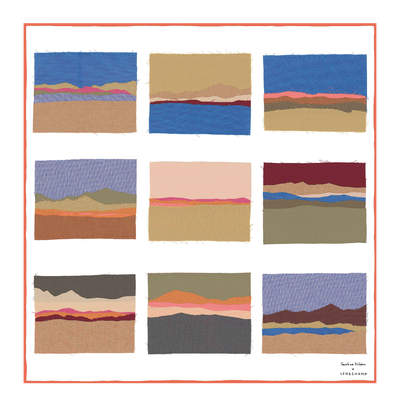 Caroline H&eacute;lain x Longchamp Silk scarf 70 , Orange - Silk