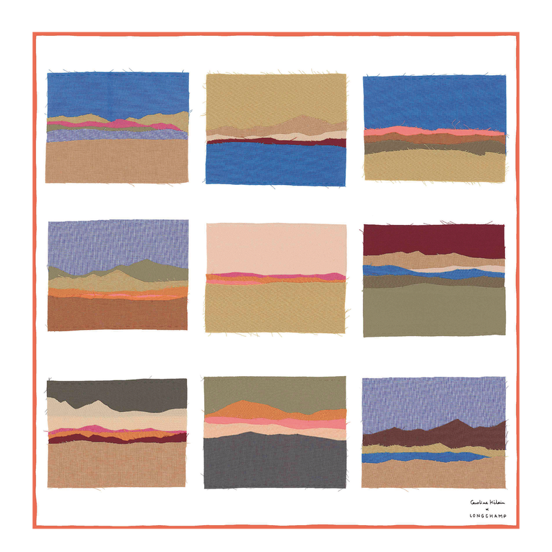 Caroline H&eacute;lain x Longchamp Silk scarf 70 , Orange - Silk  - View 1 of  1