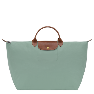 Le Pliage Original L Travel bag , Celadon - Recycled canvas