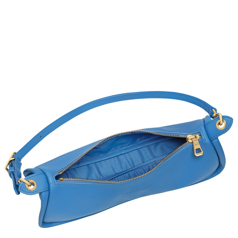 Looong M Shoulder bag , Azure - Leather  - View 5 of  7