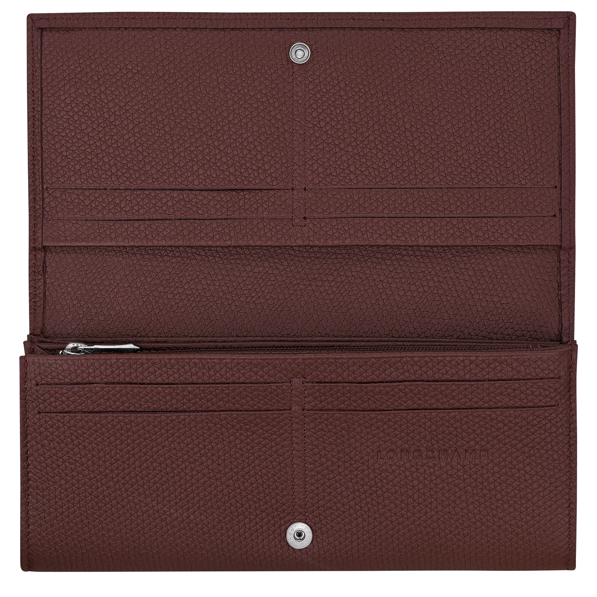 Le Roseau Long continental wallet, Burgundy
