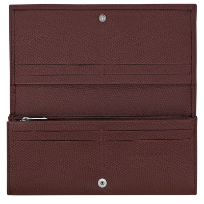 Le Roseau Long continental wallet, Burgundy