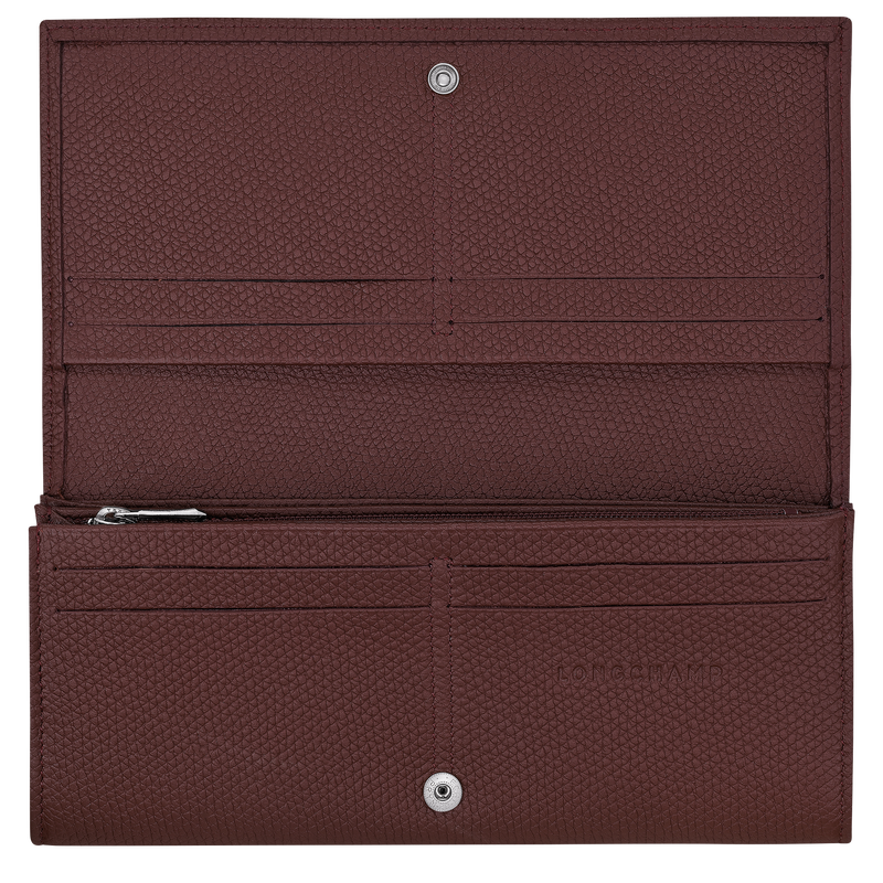 Le Roseau Long continental wallet , Burgundy - Leather  - View 3 of  3