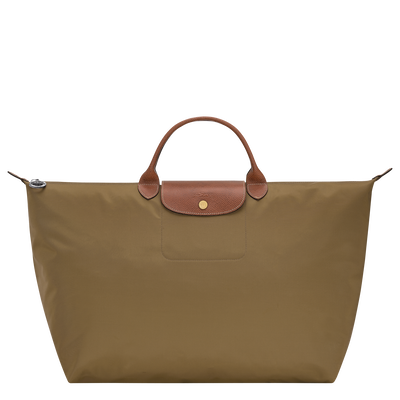 Le Pliage Original L Travel bag , Olive - Recycled canvas