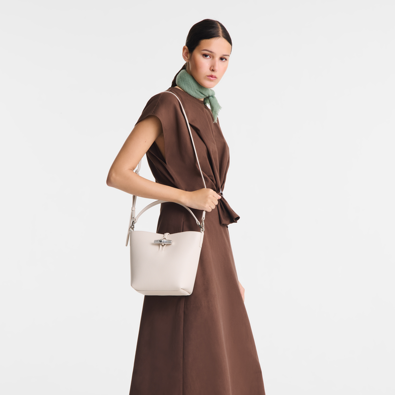 Le Roseau XS Bucket bag , Paper - Leather  - View 2 of  6
