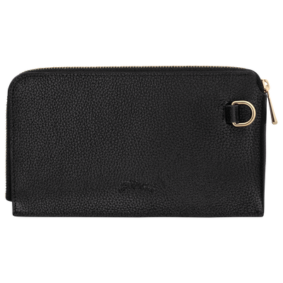 Le Foulonné Pouch , Black - Leather