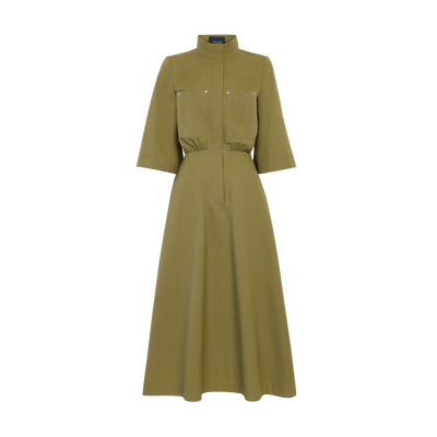 Midi dress , Lichen - Cotton poplin