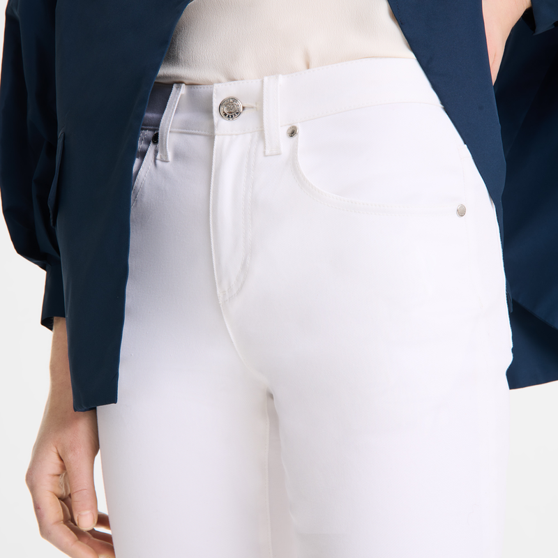 Trousers , White - Gabardine  - View 5 of  6