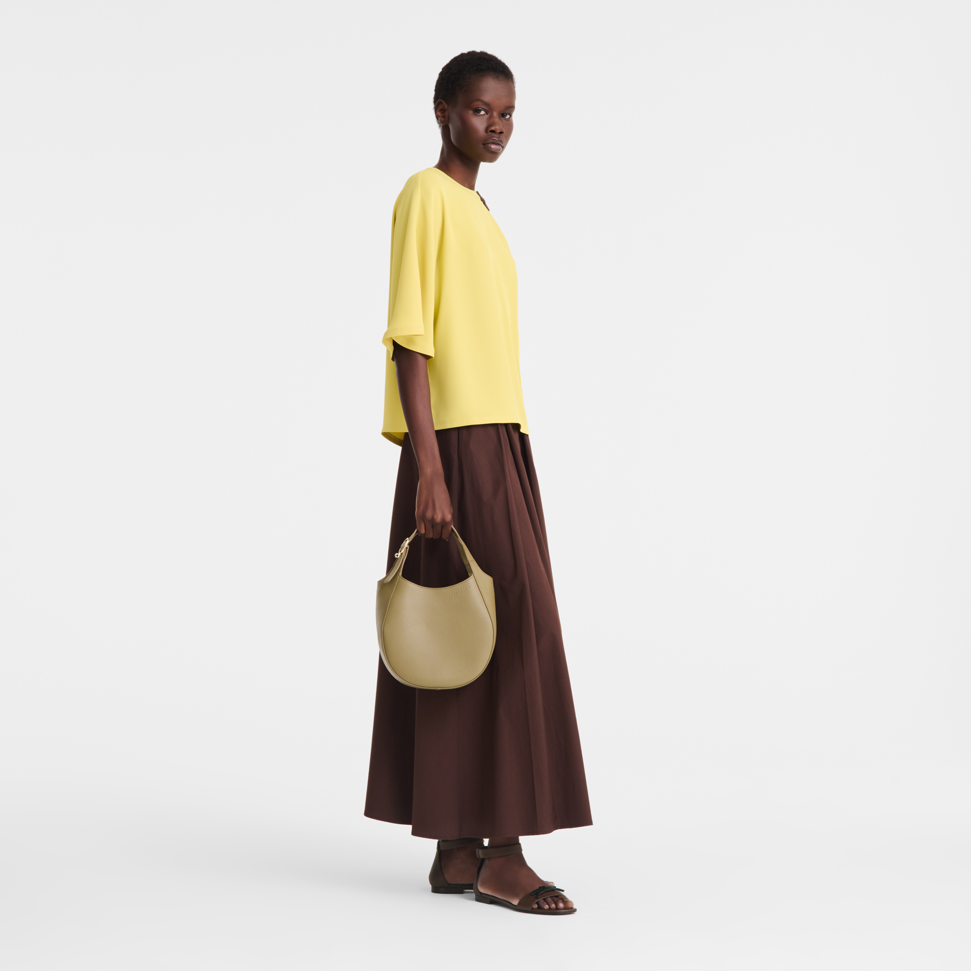 Le Foulonn&eacute; Handbag S, Lichen