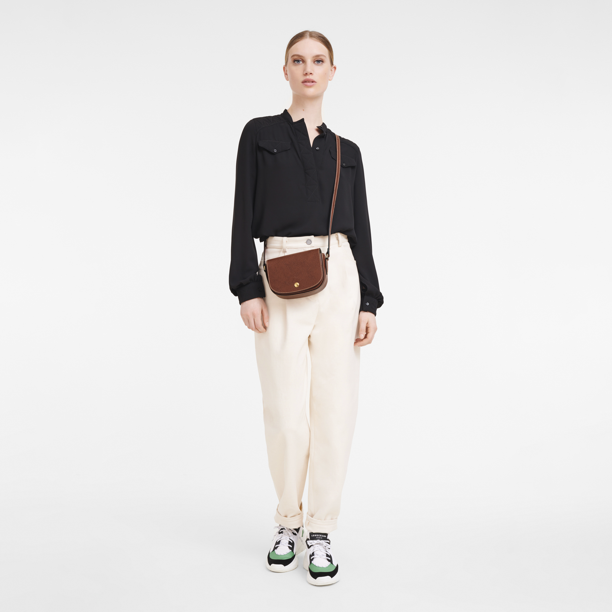 Crossbody bag XS, Brown - View 2 of
4 - zoom in Épure Crossbody bag XS, Brown