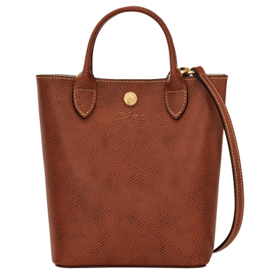 Épure XS Tote bag , Brown - Leather