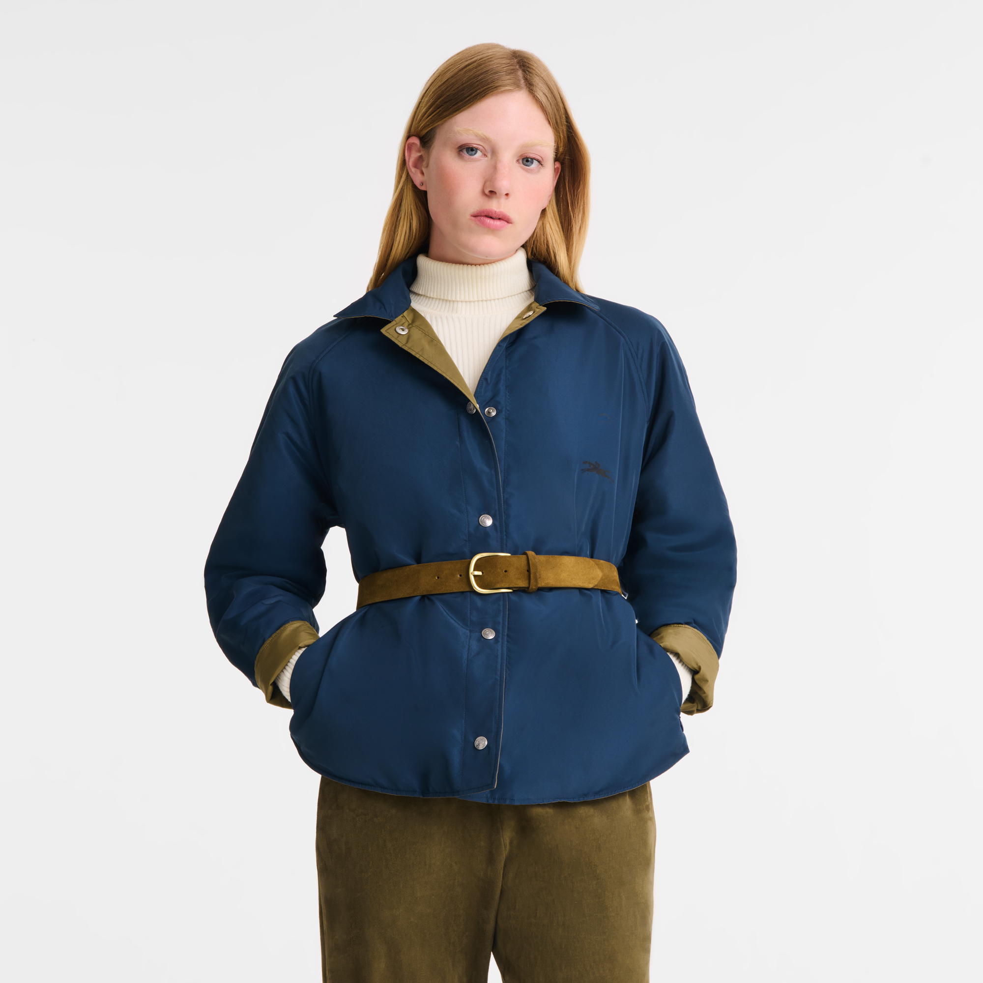 null Padded blouson, Navy/Artichoke