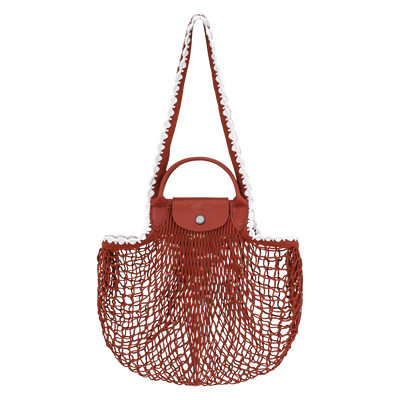 Le Pliage Collection L Mesh bag , Terracotta - Canvas