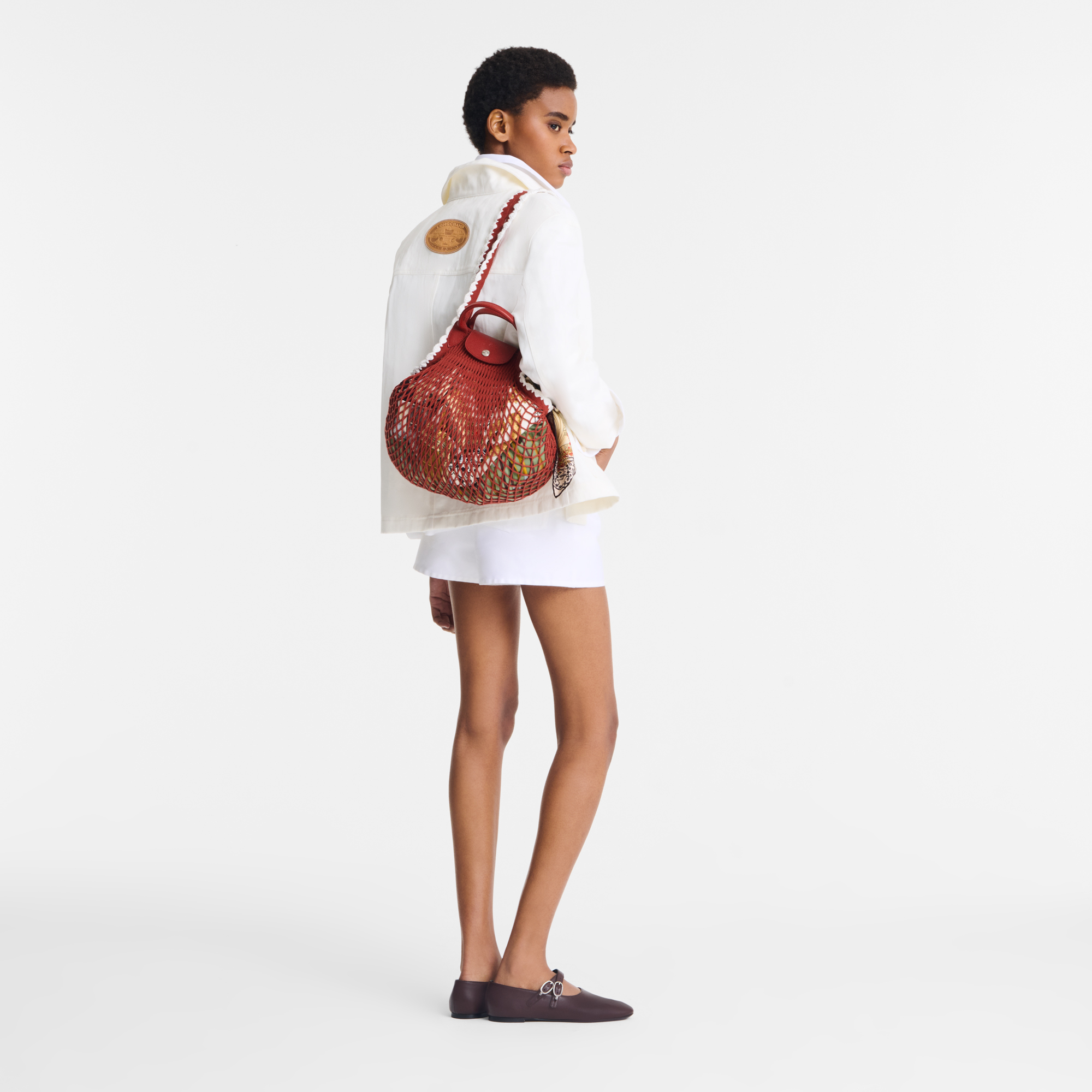 Mesh bag L, Terracotta - View 1 of
1 - zoom in Le Pliage Collection Mesh bag L, Terracotta