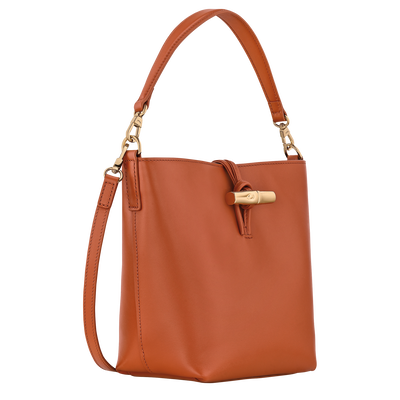 Le Roseau XS Bucket bag , Bark - Leather