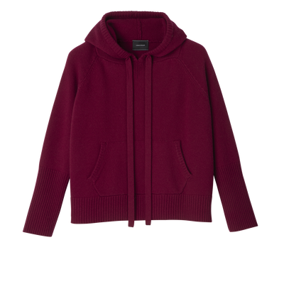 Hoodie jumper , Beetroot - Knit