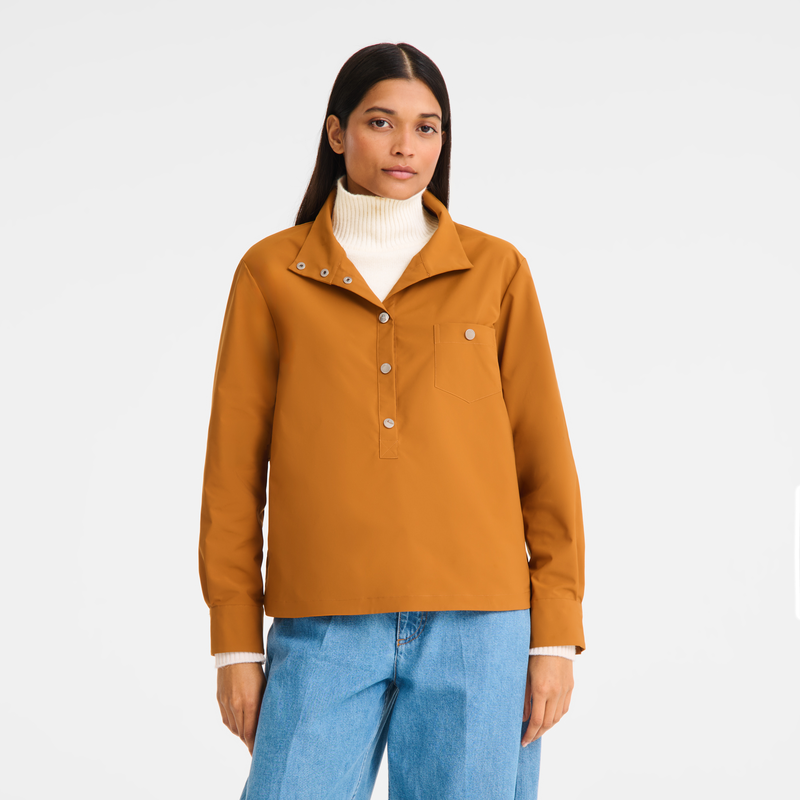 Top , Caramel - Technical poplin  - View 3 of  5