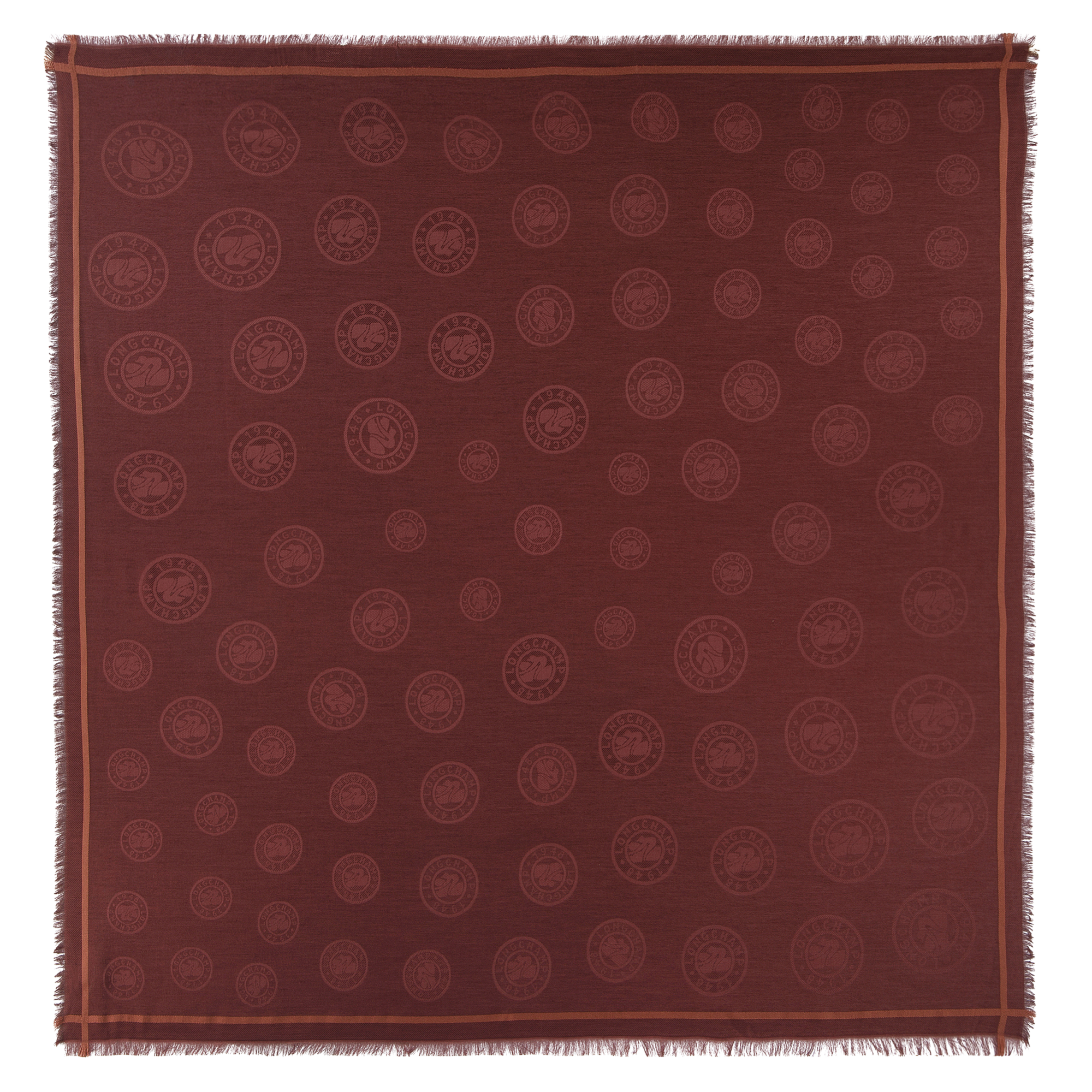 Shawl, Burgundy - View 1 of 
        2 - zoom in La Médaille Longchamp Shawl, Burgundy