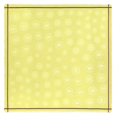 La M&eacute;daille Longchamp Stole , Lime - Cotton blend