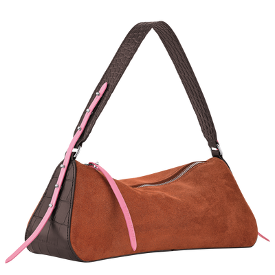 Re-Play S Shoulder bag , Mocha - Leather