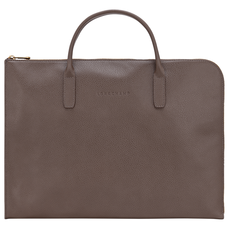 Le Foulonné S Briefcase , Taupe - Leather  - View 1 of  5