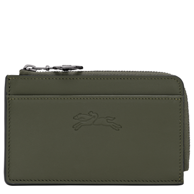 Le Pliage Xtra Card holder , Fir - Leather