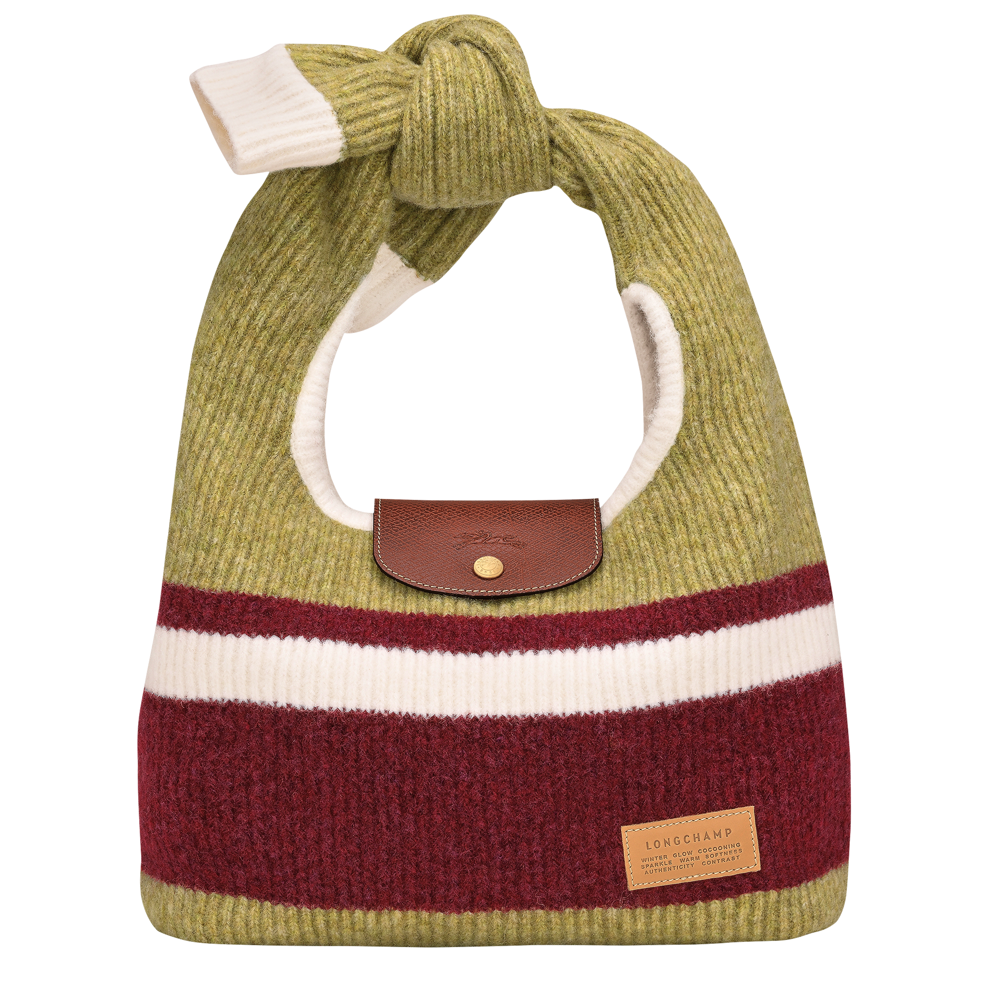Le Pliage Collection Shoulder bag M, Pistachio/Burgundy