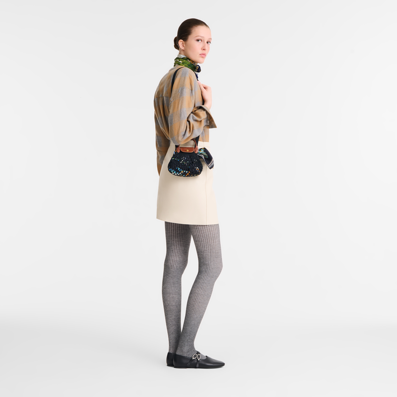 Le Pliage Filet XS Mesh bag , Black - Canvas  - View 2 of  4