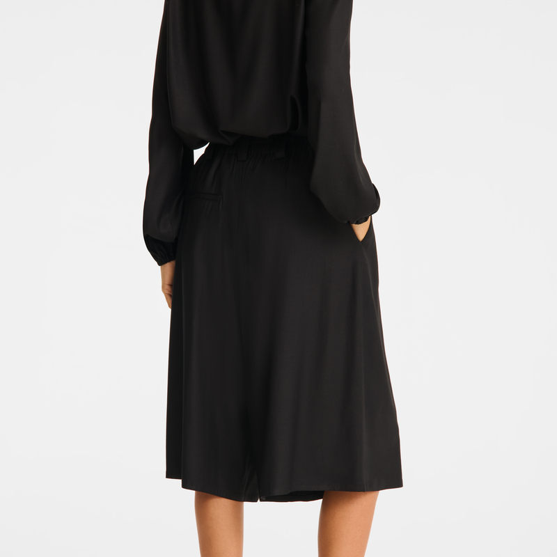 Shorts , Black - Viscose twill  - View 5 of  5