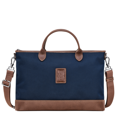 Boxford S Briefcase , Blue - Recycled canvas