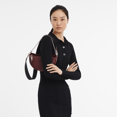 Smile S Crossbody bag Plum Leather Longchamp TH