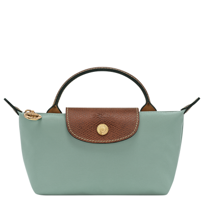 Le Pliage Original Pouch with handle , Celadon - Recycled canvas