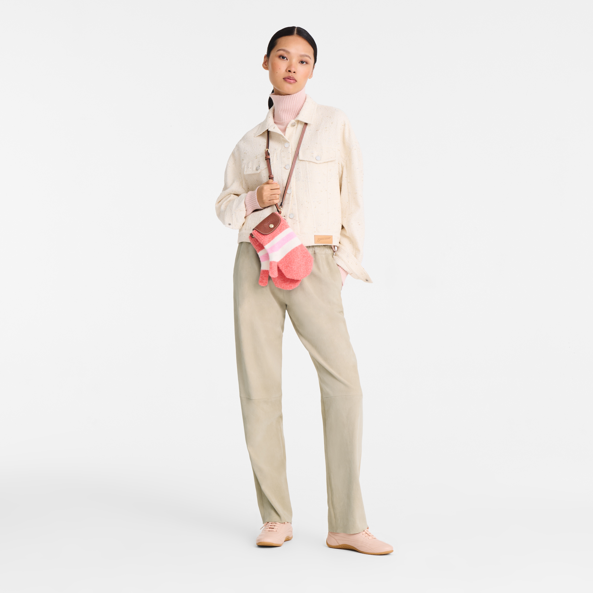 Le Pliage Collection Mittens bag XS, Coral/Pink
