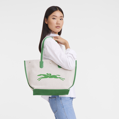 Essential L Tote bag , Green - Canvas - View 2 of  5