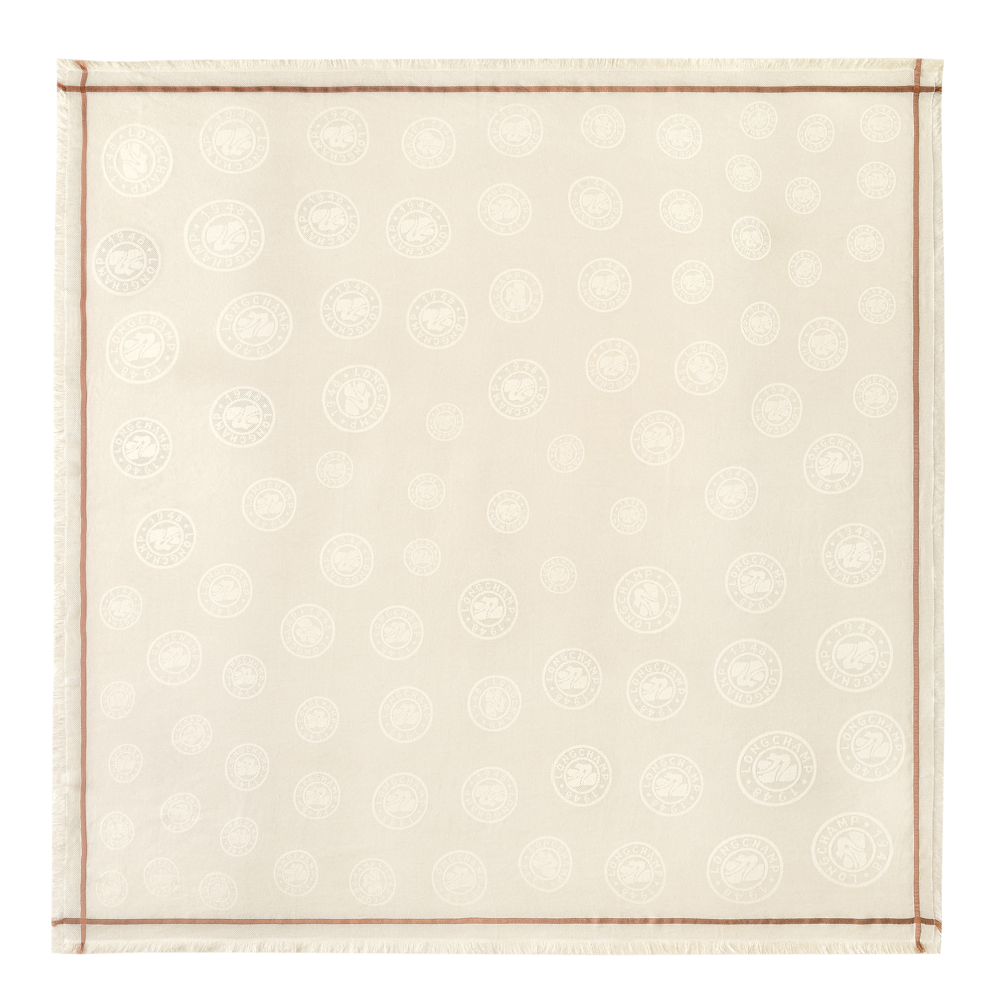 La M&eacute;daille Longchamp Stole, Ivory