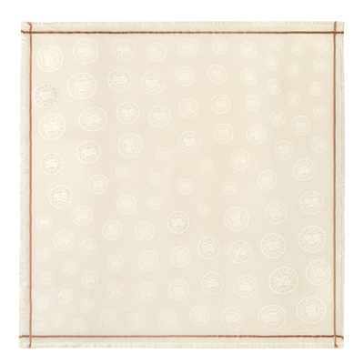 La M&eacute;daille Longchamp Stole, Ivory
