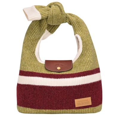 Le Pliage Collection M Shoulder bag , Pistachio/Burgundy - Canvas