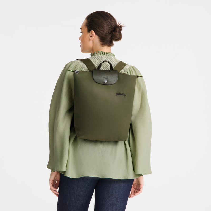 Le Pliage Green M Backpack , Forest - Canvas  - View 2 of  7
