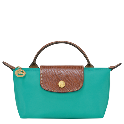 Le Pliage Original Pouch with handle, Turquoise