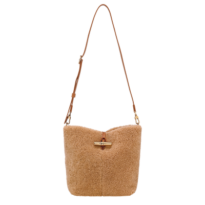 Le Roseau Crossbody bag , Camel - Leather