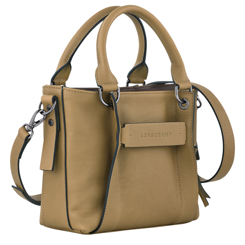Longchamp 3D S Handbag , Tobacco - Leather  - View 3 of  4