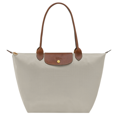 Le Pliage Original L Tote bag , Pebble - Recycled canvas