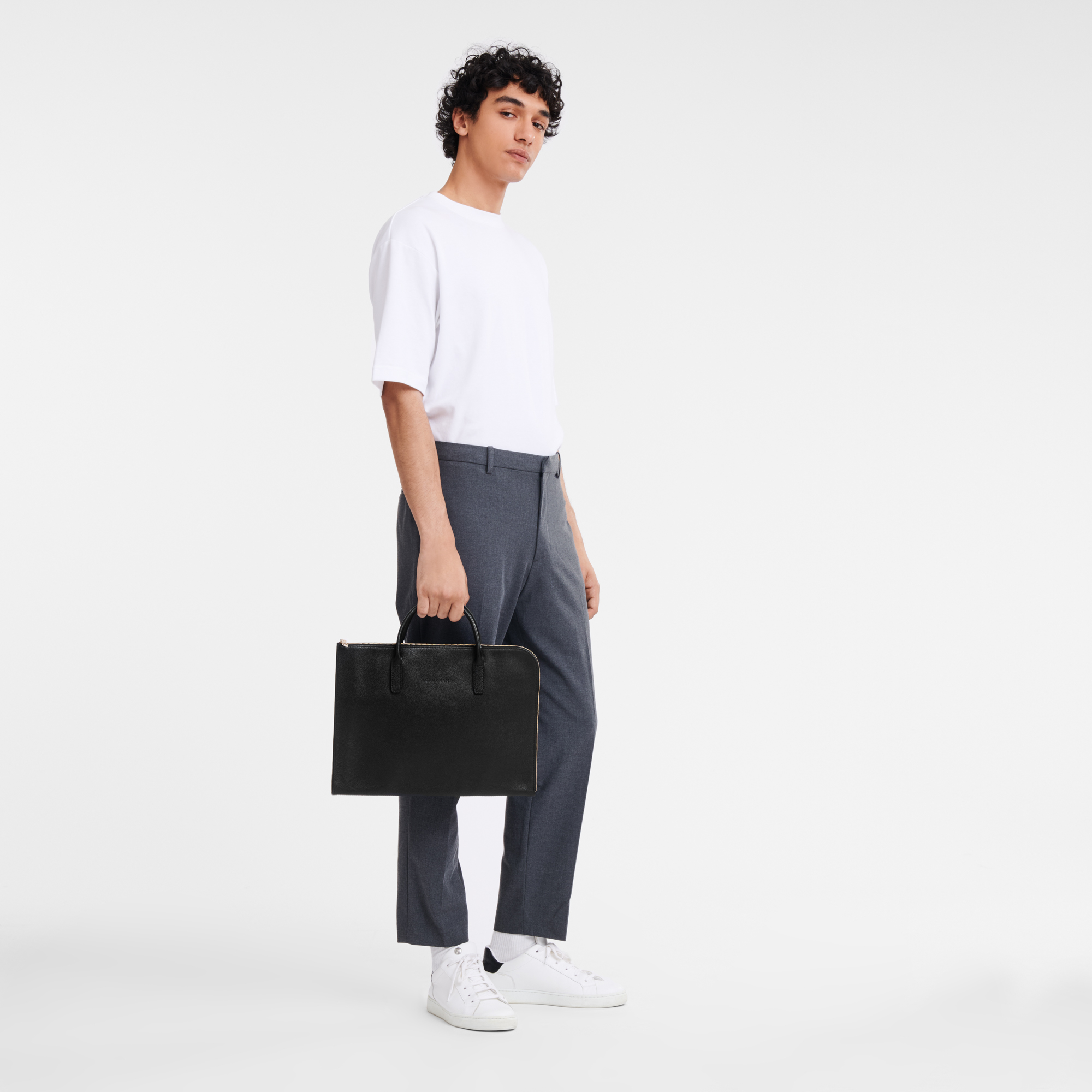 Le Foulonn&eacute; Briefcase S, Black