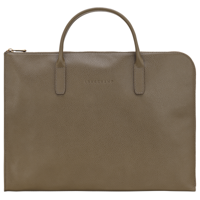 Le Foulonn&eacute; S Briefcase , Caper - Leather